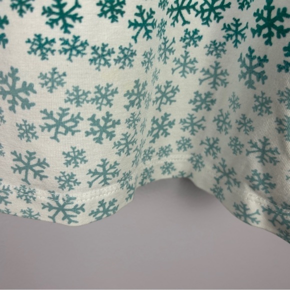 Talbots Multicolour Snowflake Long Sleeve Tee Medium - Picture 8 of 10